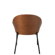 Eetkamerstoel Bruin Polyester 54 cm 54.2x53.5x74.6 cm-Eetkamerstoelen-J-Line