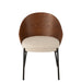 Eetkamerstoel Bruin Polyester 54 cm 54.2x53.5x74.6 cm-Eetkamerstoelen-J-Line