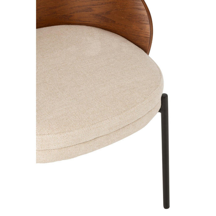 Eetkamerstoel Bruin Polyester 54 cm-Eetkamerstoelen-J-Line