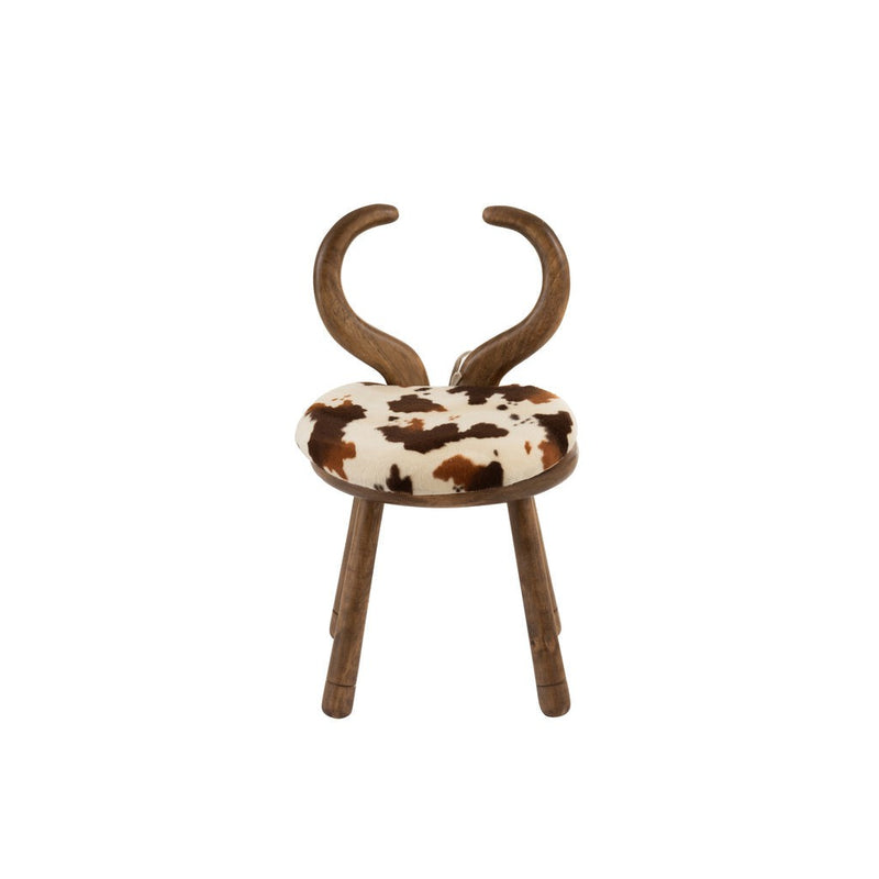 Eetkamerstoel Bruin Rubber hout 36 cm 36x36x58 cm-Eetkamerstoelen-J-Line