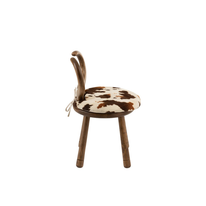Eetkamerstoel Bruin Rubber hout 36 cm 36x36x58 cm-Eetkamerstoelen-J-Line