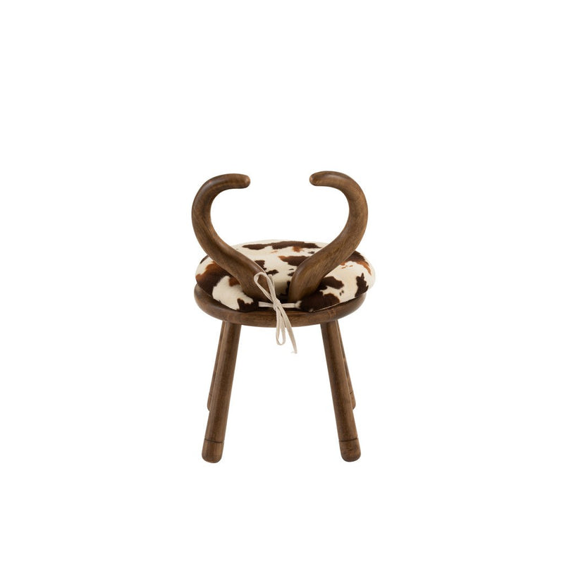 Eetkamerstoel Bruin Rubber hout 36 cm 36x36x58 cm-Eetkamerstoelen-J-Line