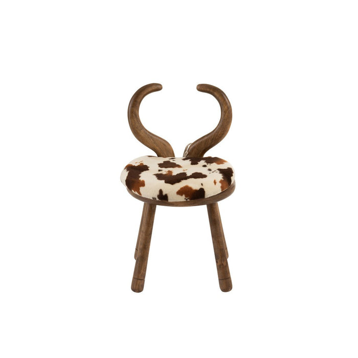 Eetkamerstoel Bruin Rubber hout 36 cm-Eetkamerstoelen-J-Line