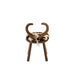 Eetkamerstoel Bruin Rubber hout 36 cm-Eetkamerstoelen-J-Line