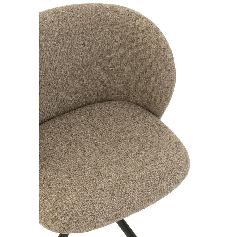 Eetkamerstoel Bruin Schuim 48 cm 48x56x48 cm-Eetkamerstoelen-J-Line