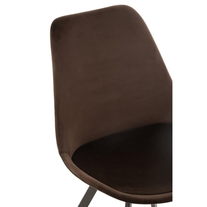 Eetkamerstoel Bruin Schuim 49 cm 49x55x84 cm-Eetkamerstoelen-J-Line