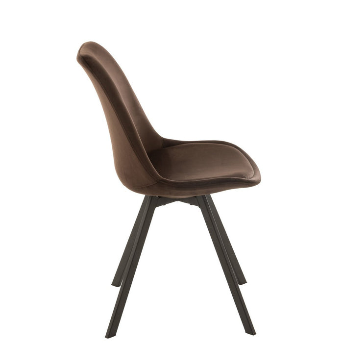 Eetkamerstoel Bruin Schuim 49 cm-Eetkamerstoelen-J-Line
