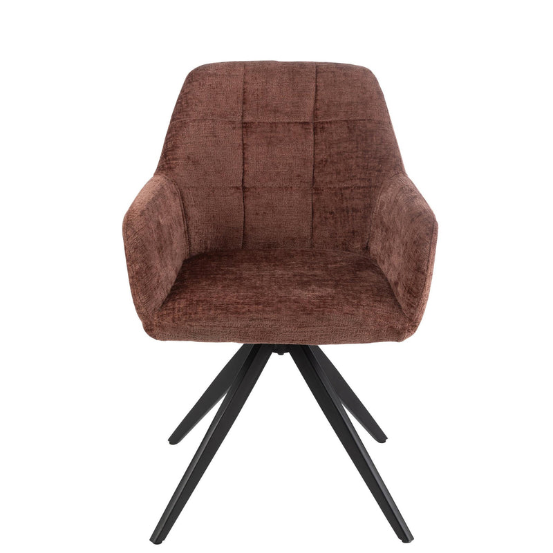 Eetkamerstoel Bruin Sponge 56 cm 56.5x58x85 cm-Eetkamerstoelen-J-Line