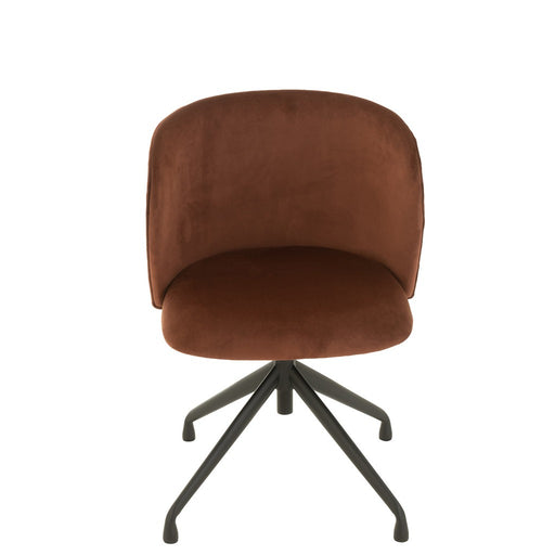 Eetkamerstoel Bruin Stof 48 cm 48x56x48 cm-Eetkamerstoelen-J-Line