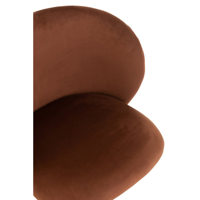 Eetkamerstoel Bruin Stof 48 cm 48x56x48 cm-Eetkamerstoelen-J-Line