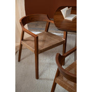 Eetkamerstoel Bruin Teakhout Vierkant 55 cm 55x55x71 cm-Eetkamerstoelen-J-Line