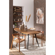 Eetkamerstoel Bruin Teakhout Vierkant 55 cm 55x55x71 cm-Eetkamerstoelen-J-Line