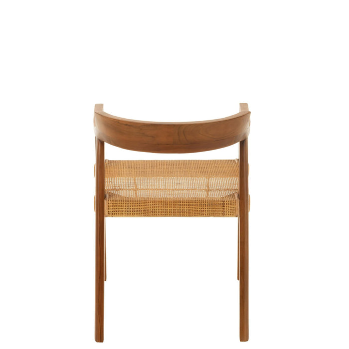 Eetkamerstoel Bruin Teakhout Vierkant 55 cm-Eetkamerstoelen-J-Line