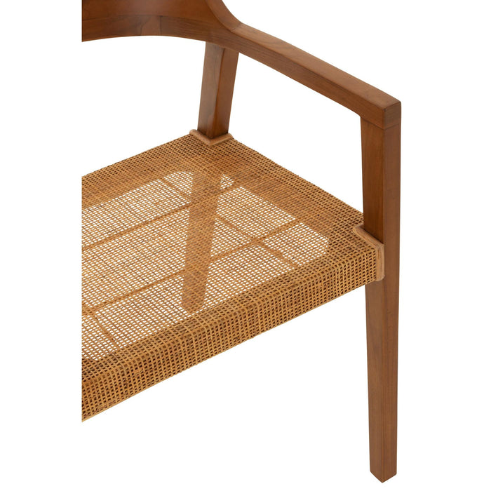 Eetkamerstoel Bruin Teakhout Vierkant 55 cm-Eetkamerstoelen-J-Line