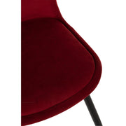 Eetkamerstoel Burgundy Stof 44 cm 44.5x46.5x86 cm-Eetkamerstoelen-J-Line