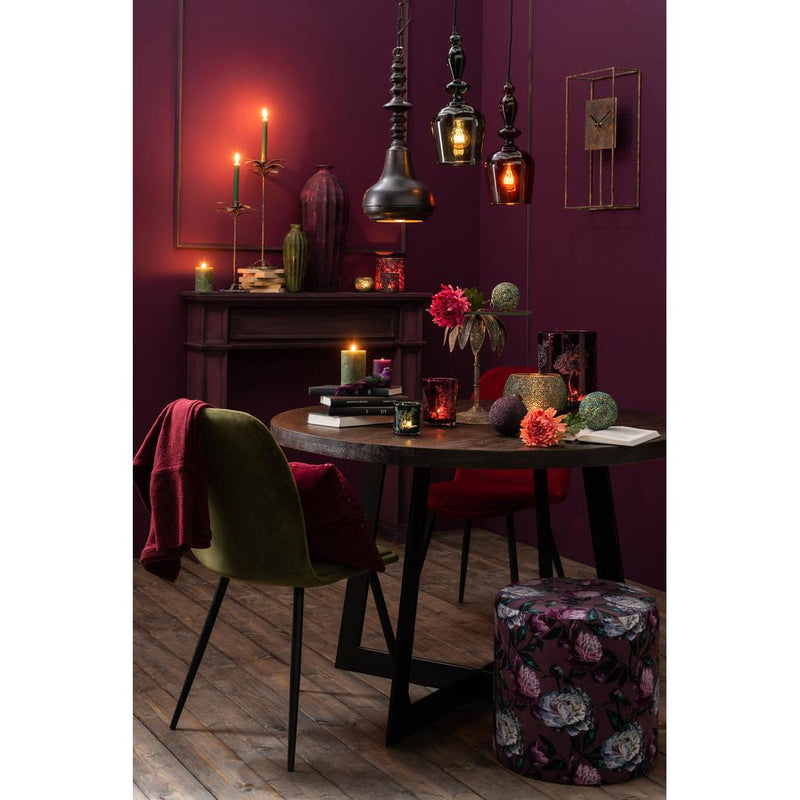 Eetkamerstoel Burgundy Stof 44 cm 44.5x46.5x86 cm-Eetkamerstoelen-J-Line