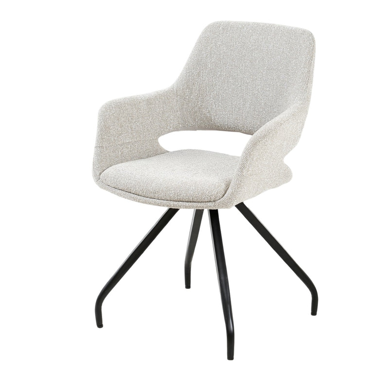 Eetkamerstoel Capp Beige Draaibaar 61 cm 61x61x88 cm-Eetkamerstoelen-Livingfurn