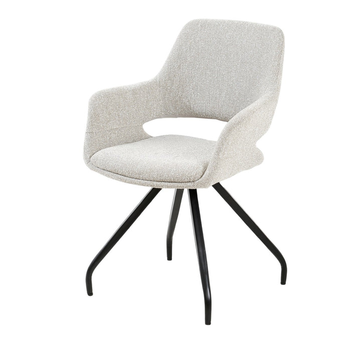 Eetkamerstoel Capp Beige Draaibaar 61 cm 61x61x88 cm-Eetkamerstoelen-Livingfurn