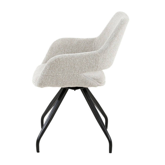 Eetkamerstoel Capp Beige Draaibaar 61 cm 61x61x88 cm-Eetkamerstoelen-Livingfurn
