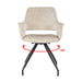Eetkamerstoel Capp Beige Fluweel Draaibaar 61 cm-Eetkamerstoelen-Livingfurn