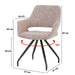 Eetkamerstoel Capp Blossom Roze Draaibaar 61 cm 61x61x88 cm-Eetkamerstoelen-Livingfurn