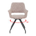 Eetkamerstoel Capp Blossom Roze Draaibaar 61 cm-Eetkamerstoelen-Livingfurn