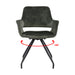 Eetkamerstoel Capp Olijfgroen Fluweel Draaibaar 61 cm-Eetkamerstoelen-Livingfurn