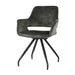 Eetkamerstoel Capp Olijfgroen Fluweel Draaibaar 61 cm-Eetkamerstoelen-Livingfurn