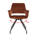 Eetkamerstoel Capp Roestbruin Fluweel Draaibaar 61 cm 61x61x88 cm-Eetkamerstoelen-Livingfurn