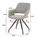 Eetkamerstoel Capp Taupe Draaibaar 61 cm 61x61x88 cm-Eetkamerstoelen-Livingfurn