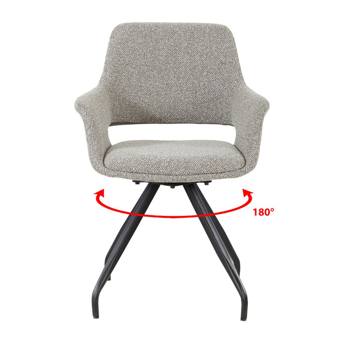 Eetkamerstoel Capp Taupe Draaibaar 61 cm-Eetkamerstoelen-Livingfurn
