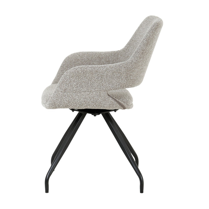 Eetkamerstoel Capp Taupe Draaibaar 61 cm-Eetkamerstoelen-Livingfurn