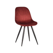 Eetkamerstoel Capri Bordeaux Fluweel-Eetkamerstoelen-LABEL51