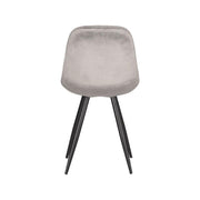 Eetkamerstoel Capri Grijs Fluweel 46x56x88 cm-Eetkamerstoelen-LABEL51