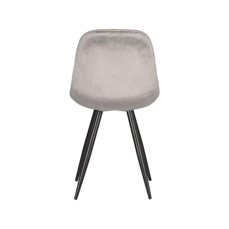 Eetkamerstoel Capri Grijs Fluweel 46x56x88 cm-Eetkamerstoelen-LABEL51