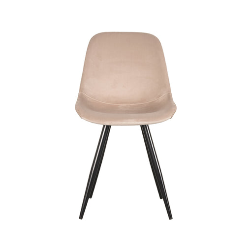 Eetkamerstoel Capri Zand Fluweel 46x56x88 cm-Eetkamerstoelen-LABEL51