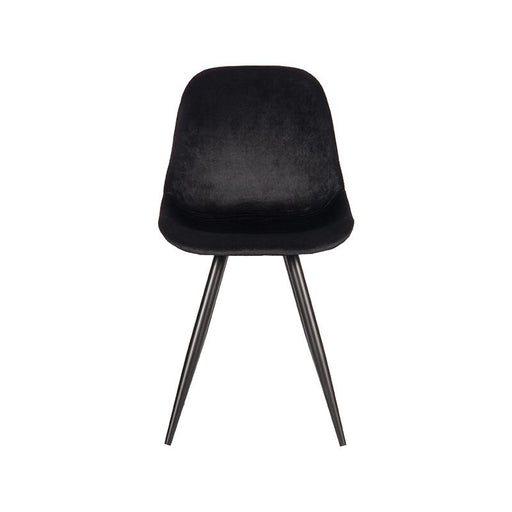 Eetkamerstoel Capri Zwart Fluweel 46x56x88 cm-Eetkamerstoelen-LABEL51