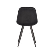 Eetkamerstoel Capri Zwart Fluweel 46x56x88 cm-Eetkamerstoelen-LABEL51