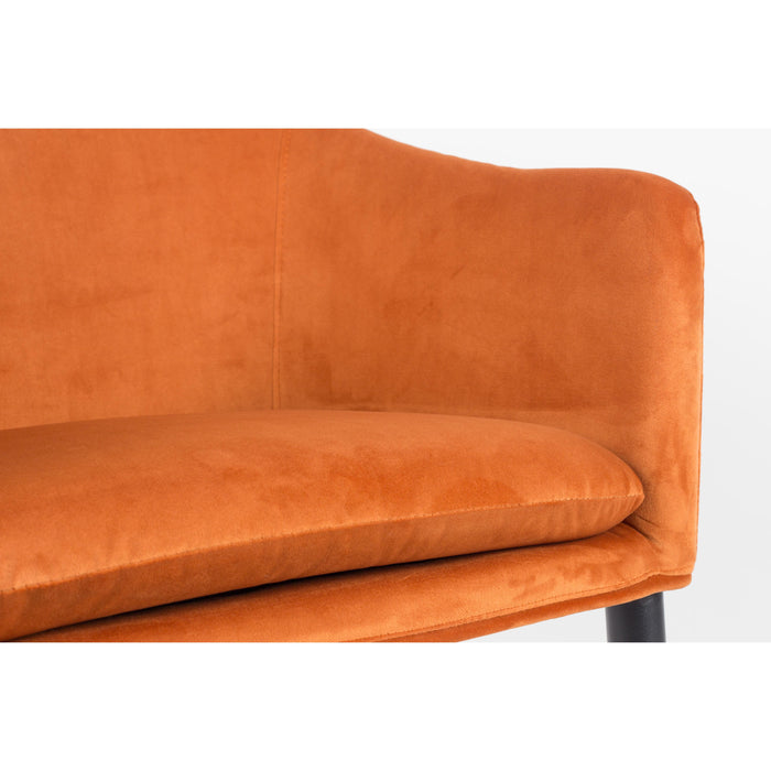 Eetkamerstoel Catelyn Stof Oranje 55.5x57 cm-Eetkamerstoelen-Creating Home