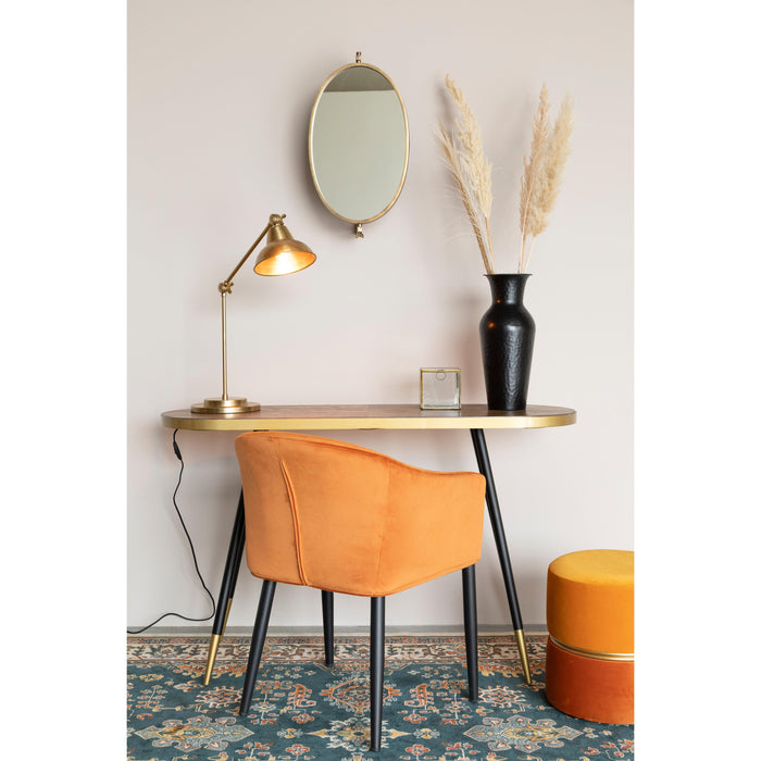 Eetkamerstoel Catelyn Stof Oranje 55.5x57 cm-Eetkamerstoelen-Creating Home