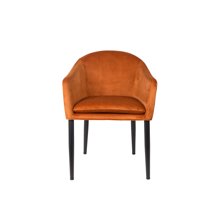 Eetkamerstoel Catelyn Stof Oranje 55.5x57 cm-Eetkamerstoelen-Creating Home