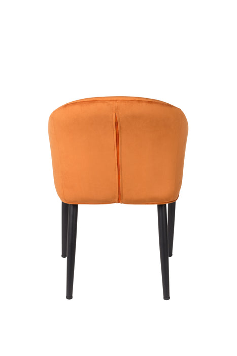 Eetkamerstoel Catelyn Stof Oranje 55.5x57 cm-Eetkamerstoelen-Creating Home