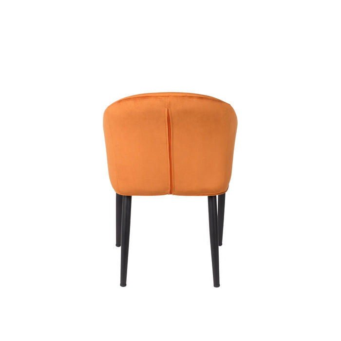 Eetkamerstoel Catelyn Stof Oranje 55.5x57 cm-Eetkamerstoelen-Creating Home