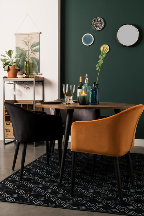 Eetkamerstoel Catelyn Stof Oranje 55.5x57 cm-Eetkamerstoelen-Creating Home