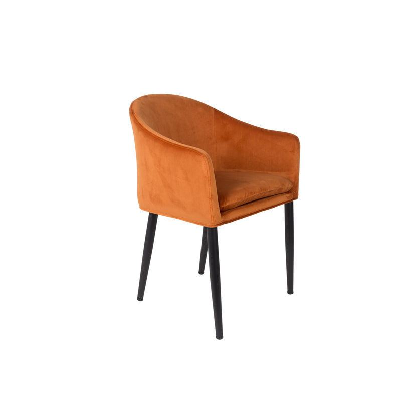 Eetkamerstoel Catelyn Stof Oranje 55.5x57 cm-Eetkamerstoelen-Creating Home
