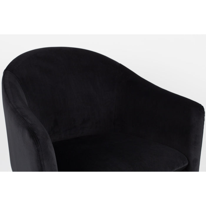 Eetkamerstoel Catelyn Stof Zwart 55.5x57 cm-Eetkamerstoelen-Creating Home