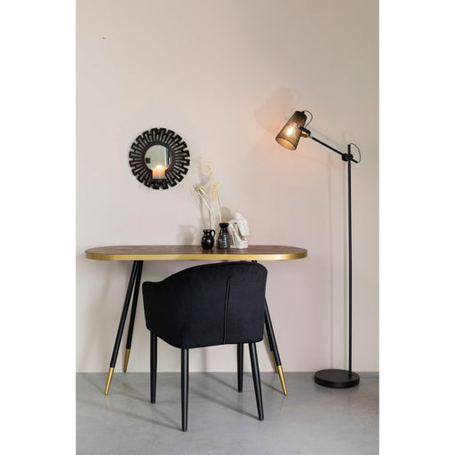 Eetkamerstoel Catelyn Stof Zwart 55.5x57 cm-Eetkamerstoelen-Creating Home