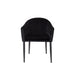Eetkamerstoel Catelyn Stof Zwart 55.5x57 cm-Eetkamerstoelen-Creating Home