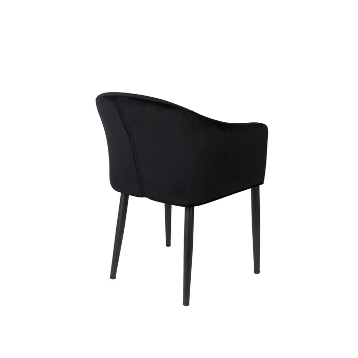 Eetkamerstoel Catelyn Stof Zwart 55.5x57 cm-Eetkamerstoelen-Creating Home
