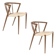 Eetkamerstoel Che Woven paper Bruin 46x52 cm-Eetkamerstoelen-Creating Home